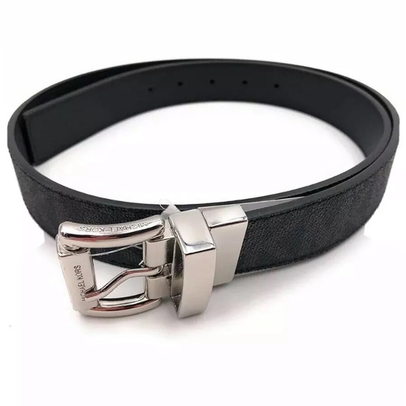 NEW Michael Kors MK Print Black Belt Women’s - Picture 1 of 7